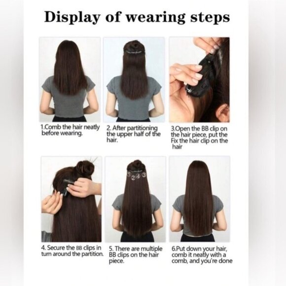 24 Inch Balayage Style Clip in Hair Extensions Brown to Light Blonde - Picture 6 of 6